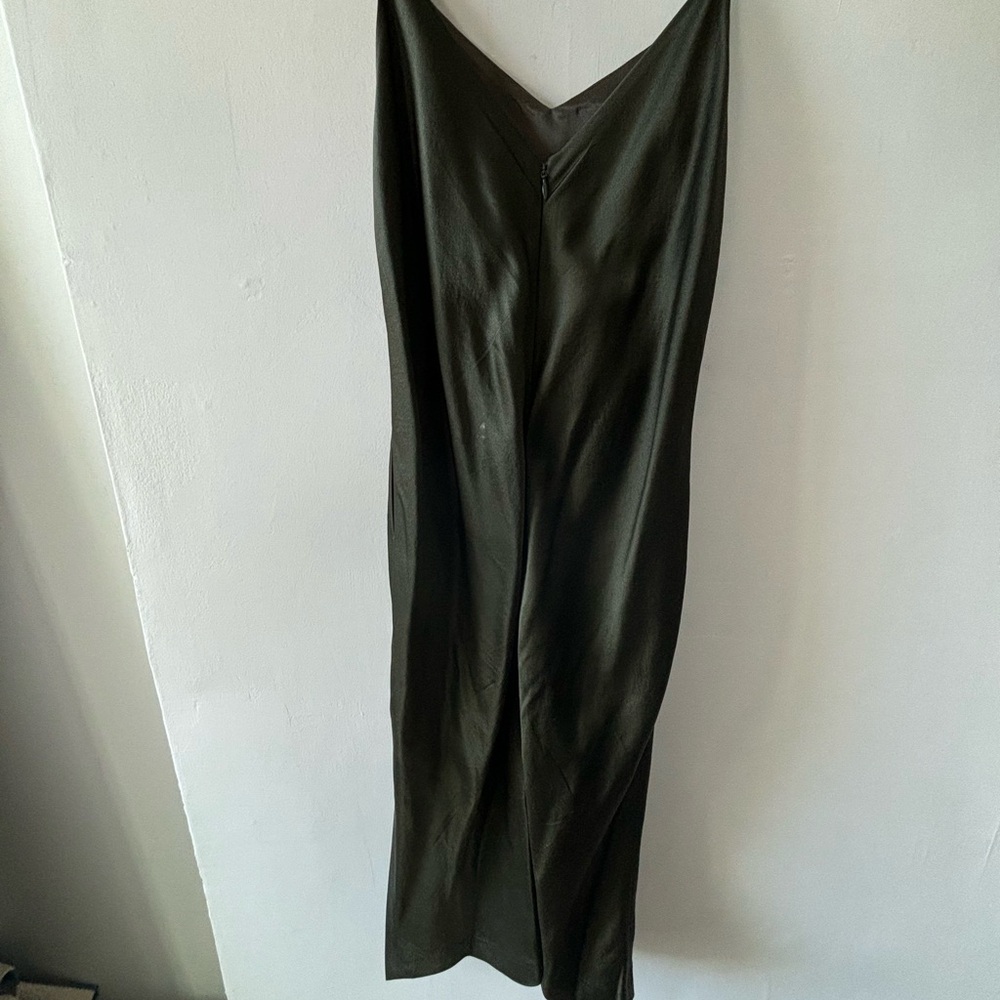 Auralee silk dress in green, size unknown